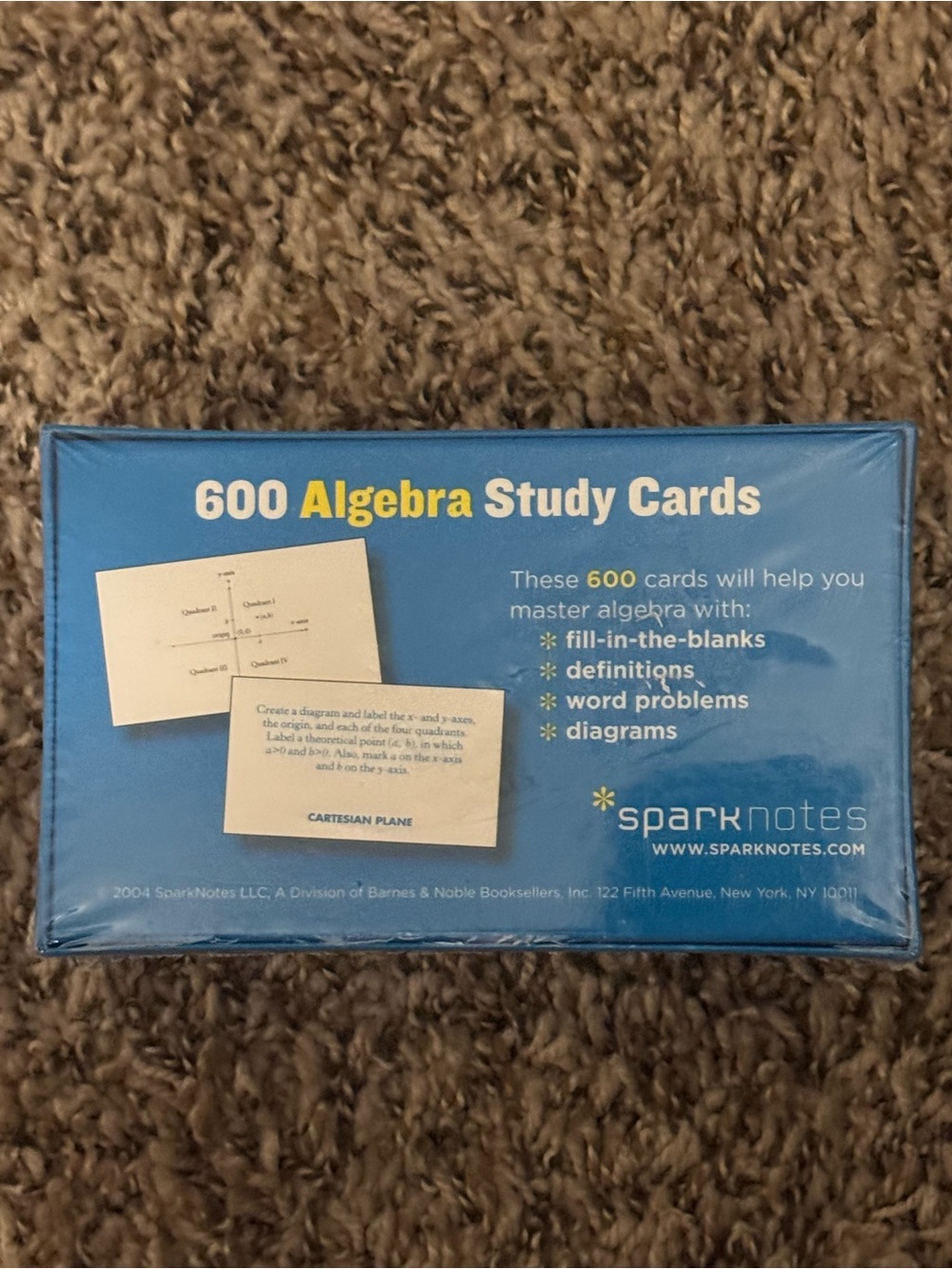SparkNotes Algebra Study Cards - SparkNotes Blue & Yellow Box - Picture 8 of 8